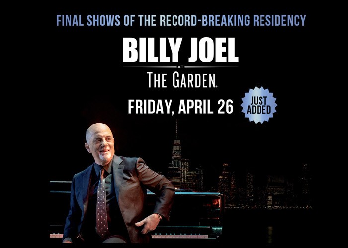 Billy Joel Announces April 2024 Show At Madison Square Garden