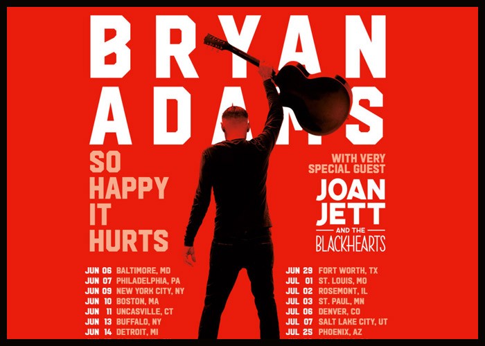Bryan Adams Announces 2023 Tour With Joan Jett & The Blackhearts
