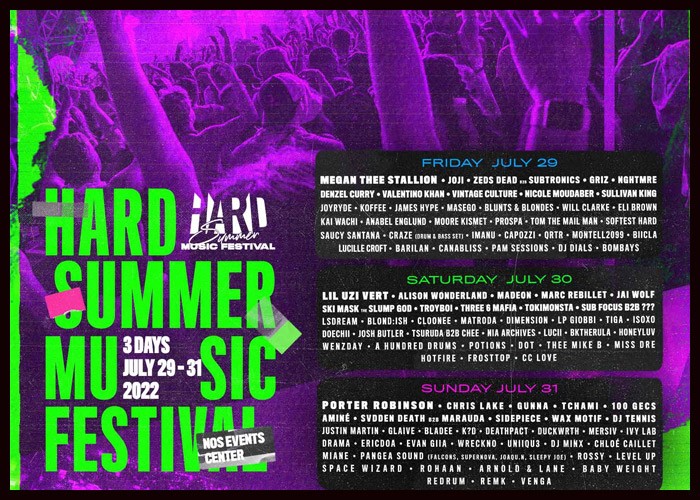 Megan Thee Stallion, Lil Uzi Vert & Porter Robinson To Headline HARD Summer 2022